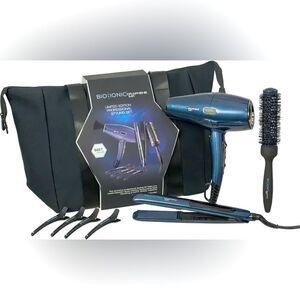 BIO IONIC Graphene MX Pro Styling Kit with Dryer & 1" Flat Iron BRAND NEW IN BOX